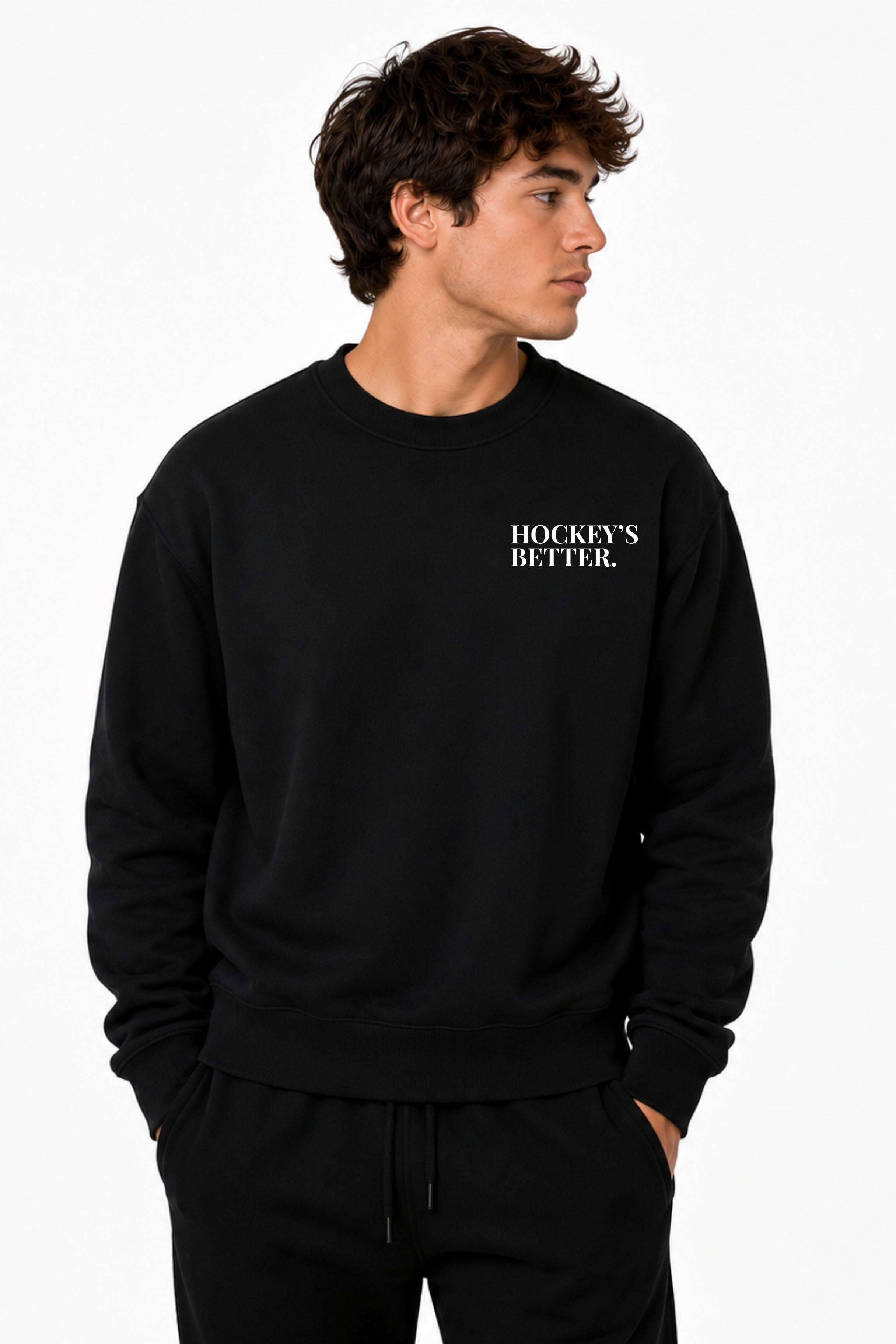 I STAND ALONE UNISEX CREWNECK HOCKEY SWEATER