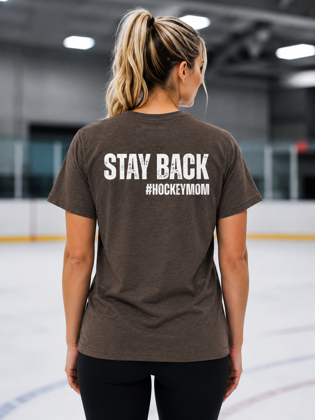 STAY BACK - HOCKEY MOM T-SHIRT