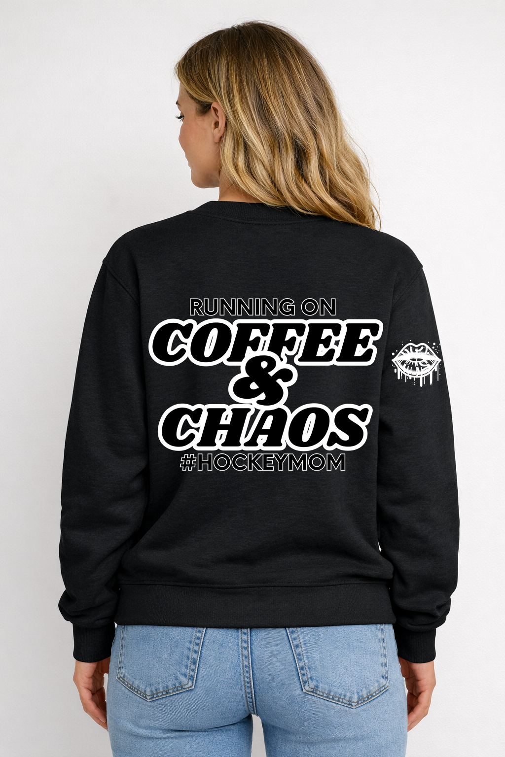COFFEE & CHAOS HOCKEY MOM SWEATER