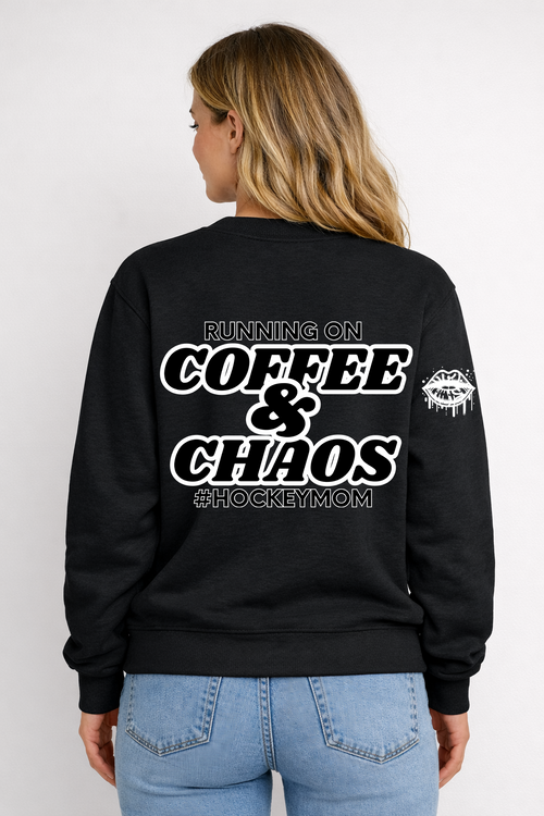 COFFEE & CHAOS HOCKEY MOM SWEATER