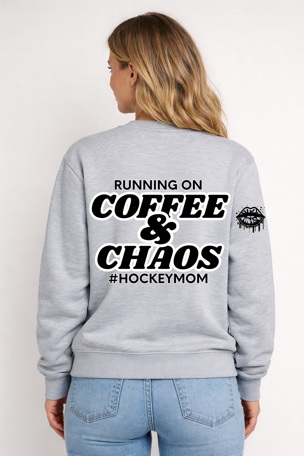 COFFEE & CHAOS HOCKEY MOM SWEATER